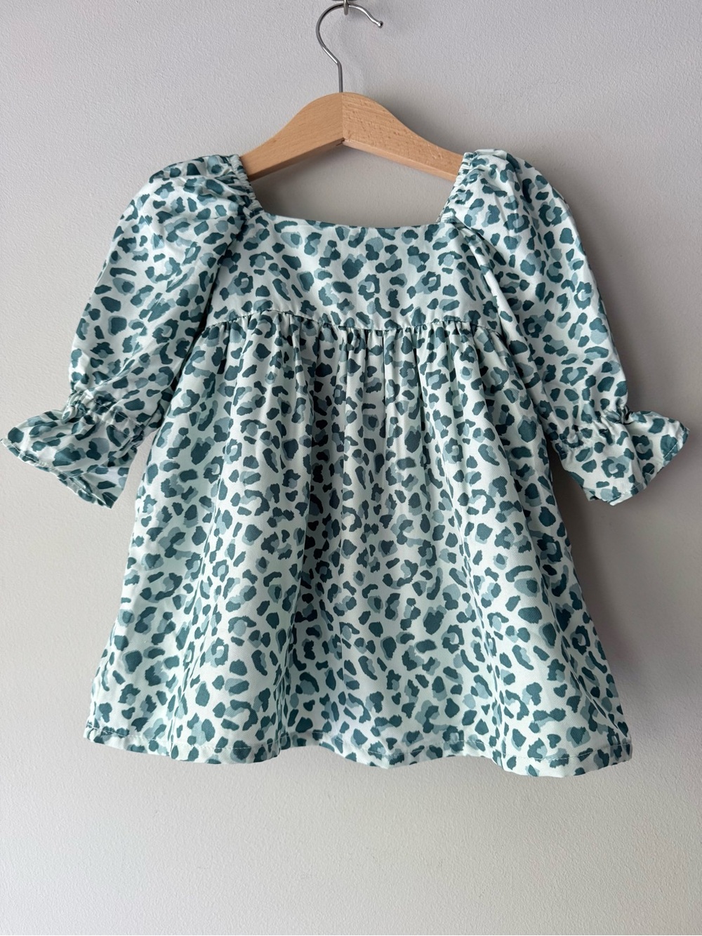 Janie and Jack Cheetah Print Long Sleeve Dress